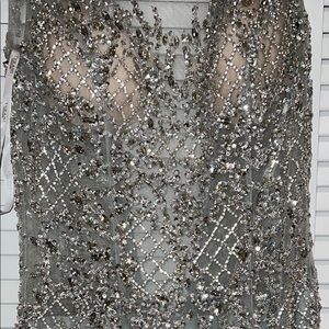 Terani Couture - Gleaming Nude Illusion Trumpet Gown 1521GL0816A